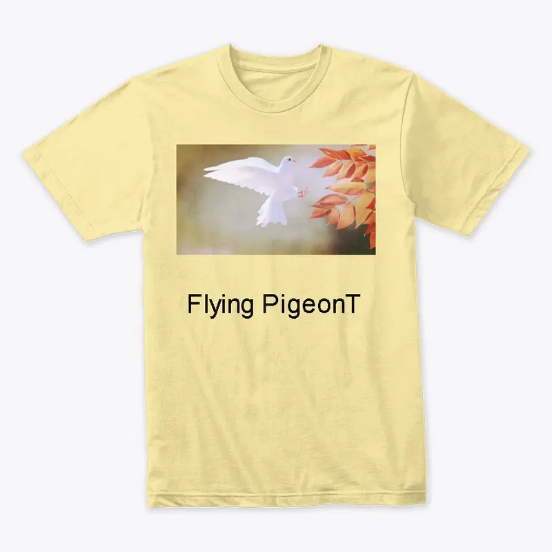 Flying Pigeon spreading peace