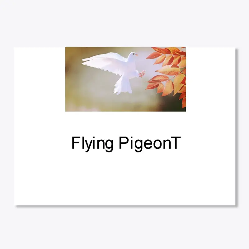 Flying Pigeon spreading peace