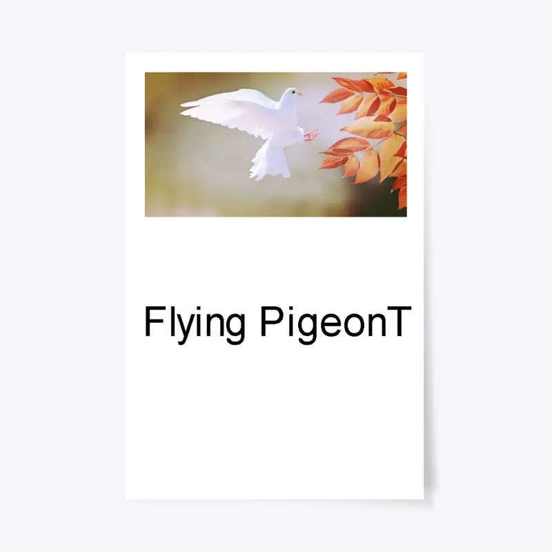 Flying Pigeon spreading peace